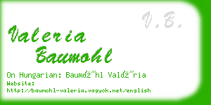 valeria baumohl business card